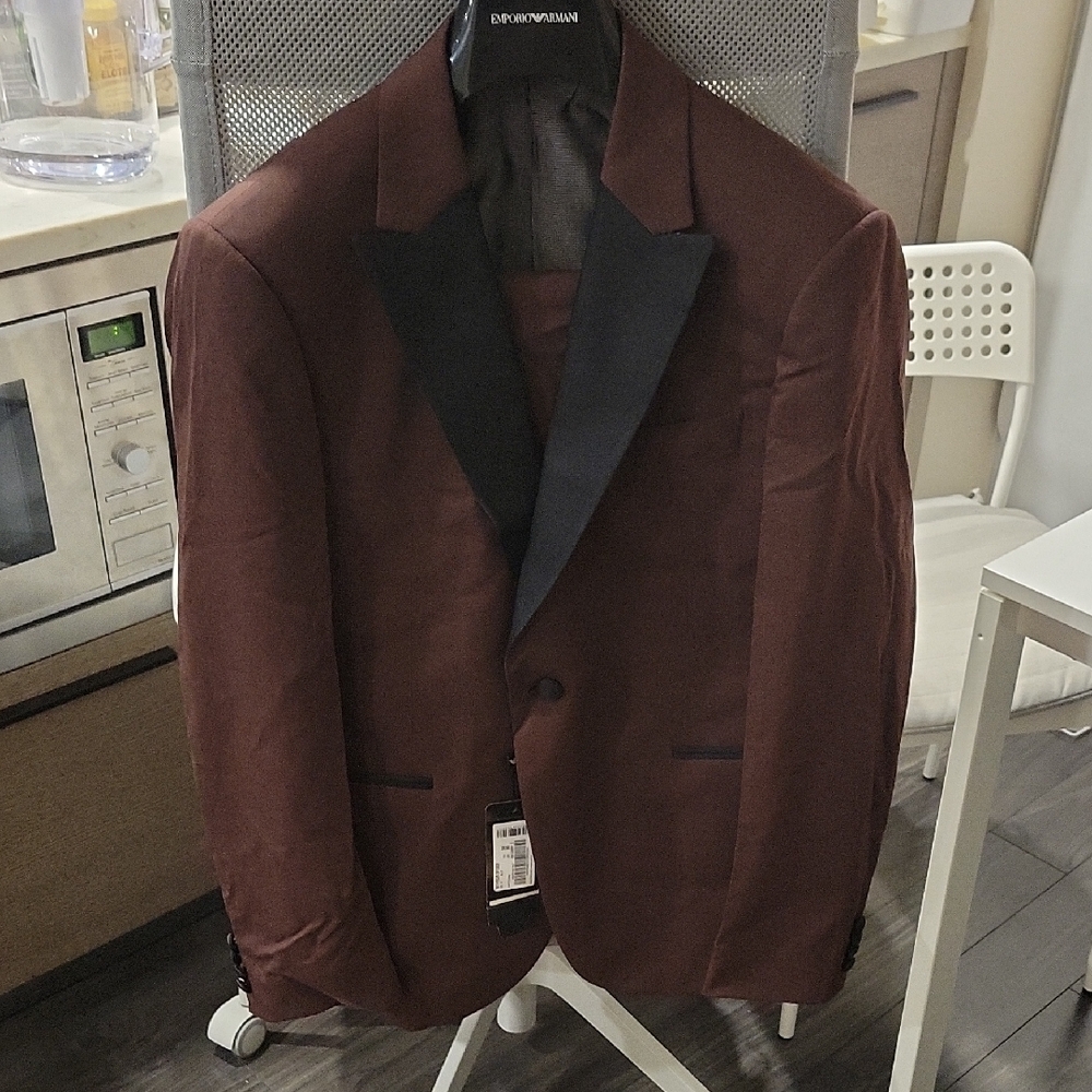Emporio Armani Men's Dark Brown Tuxedo Jacket